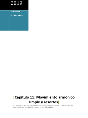 Capítulo 11: Movimiento armónico simple y resortes